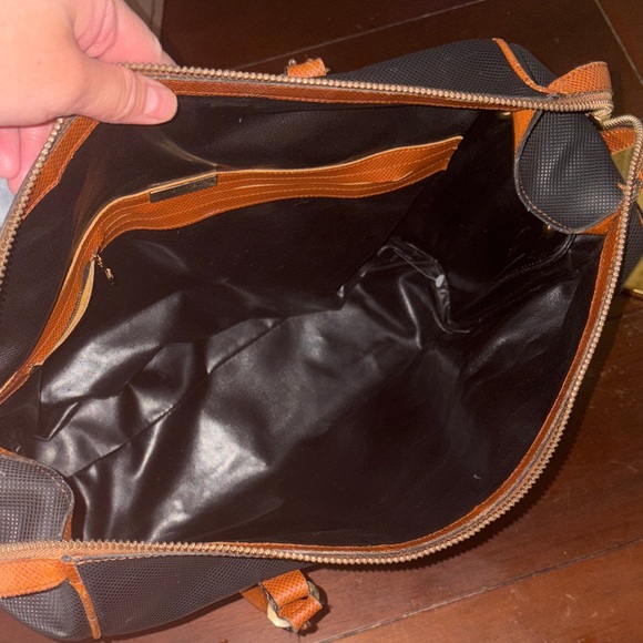 Bottega Veneta weekender 18.5” made in Italy Black and Brown Leather-Trim Bag - Picture 6 of 6